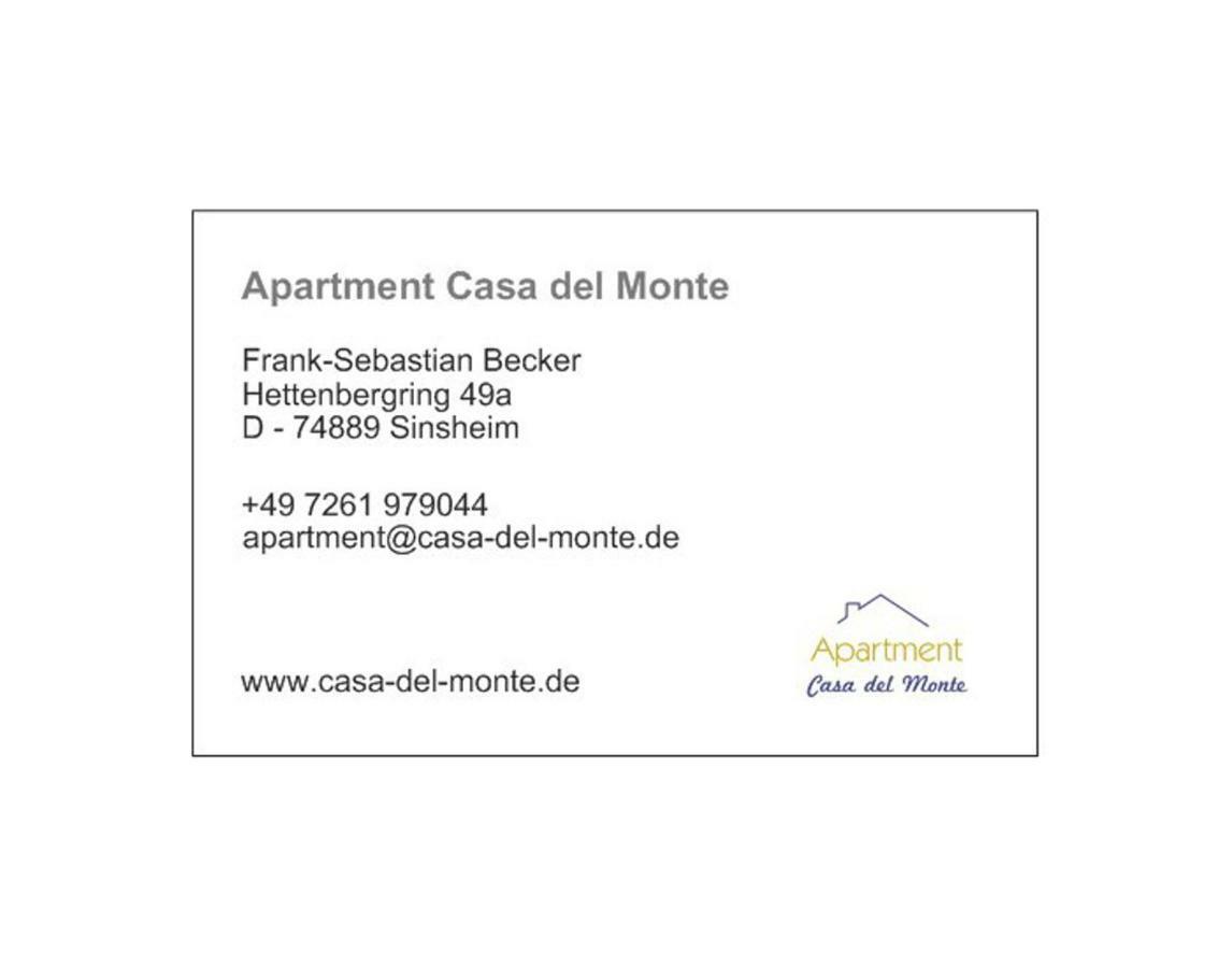 Apartment Casa Del Monte Sinsheim Zewnętrze zdjęcie
